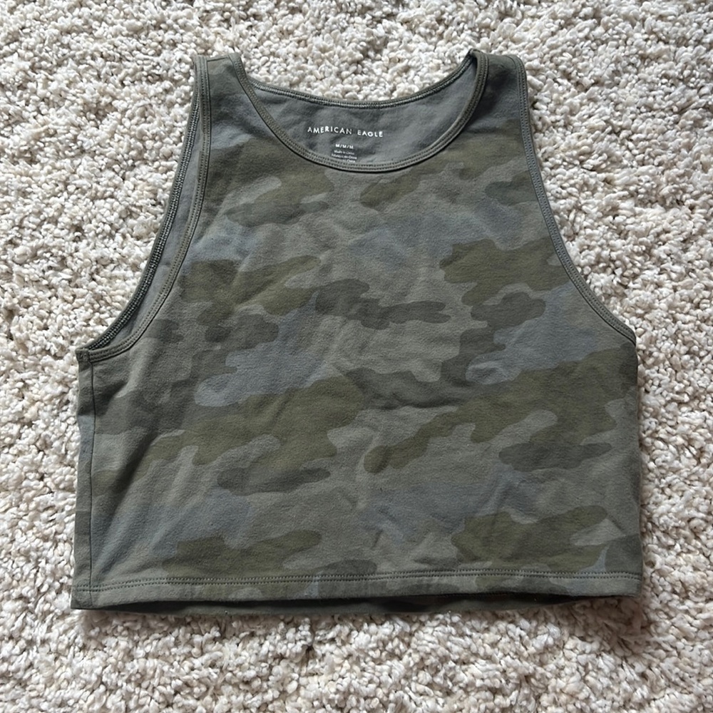 American Eagle camo crop top